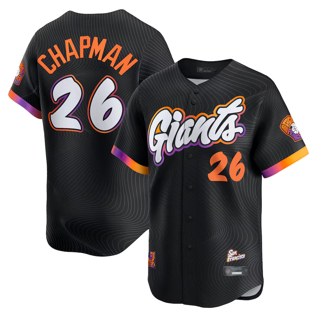 Ndoa SF.Giants #26 Matt Chapman Player Black 2025 City Connect Home Limited Stitched Jerseys