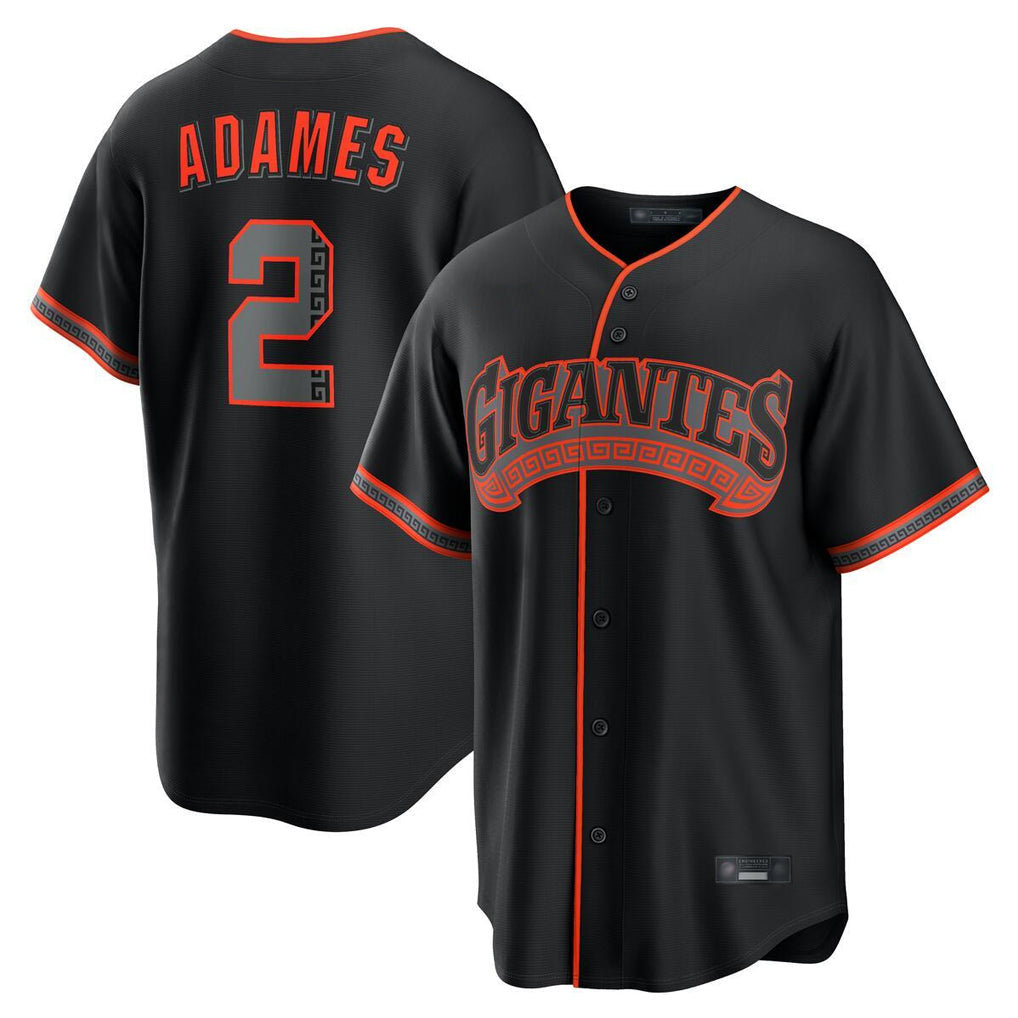 Ndoa SF.Giants #2 Willy Adames Player Black Alternate Limited Stitched Jerseys