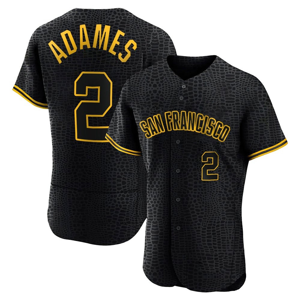 Ndoa SF.Giants #2 Willy Adames Player Black Snake Skin City Limited Elite Stitched Jerseys