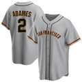 Ndoa SF.Giants #2 Willy Adames Player Gray Home Game Stitched Jerseys