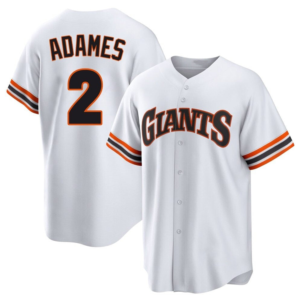 Ndoa SF.Giants #2 Willy Adames Player White Home Game Stitched Jerseys