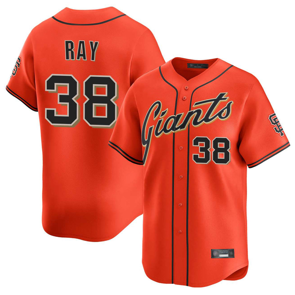 Ndoa SF.Giants #38 Robbie Ray Player Orange Home Limited Stitched Jerseys