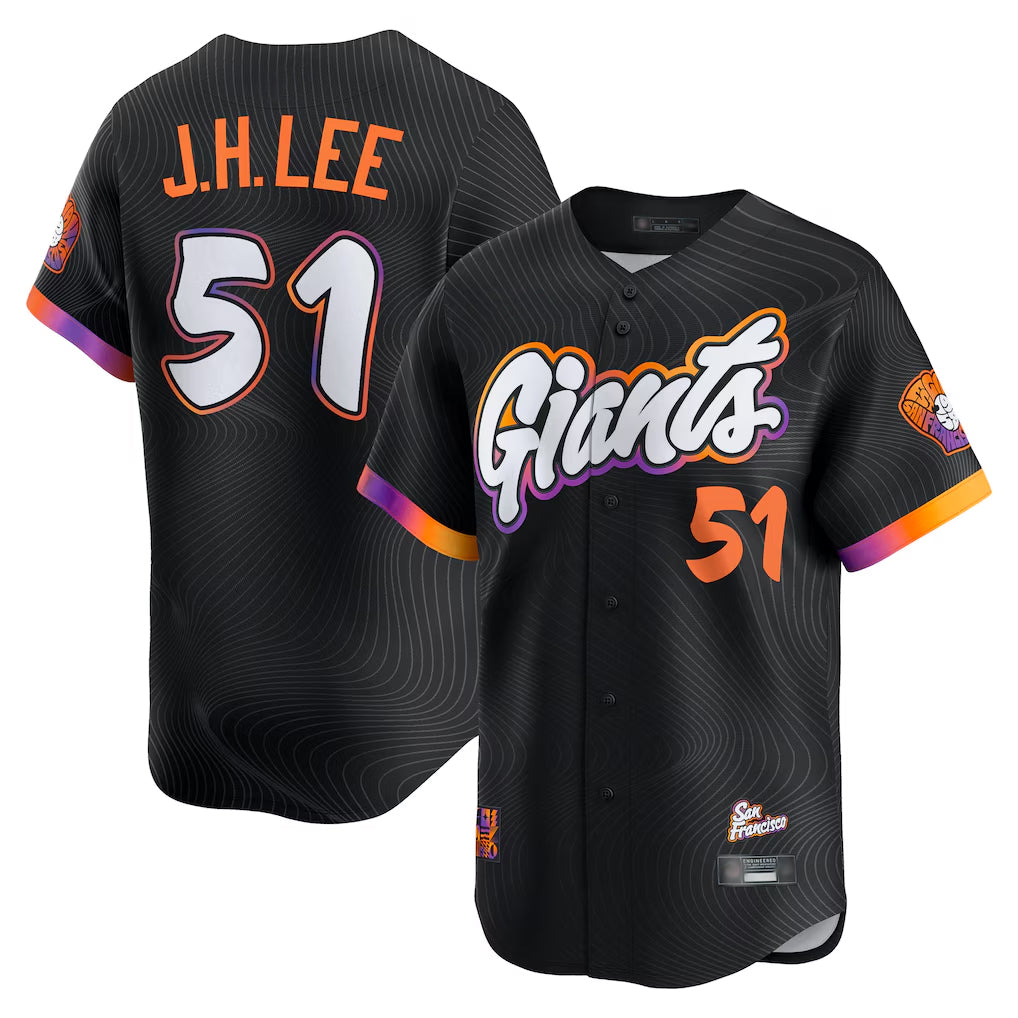 Ndoa SF.Giants #51 Jung Hoo Lee Player Black 2025 City Connect Home Limited Stitched Jerseys