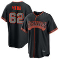 Ndoa SF.Giants #62 Logan Webb Player Black Alternate Limited Stitched Jerseys