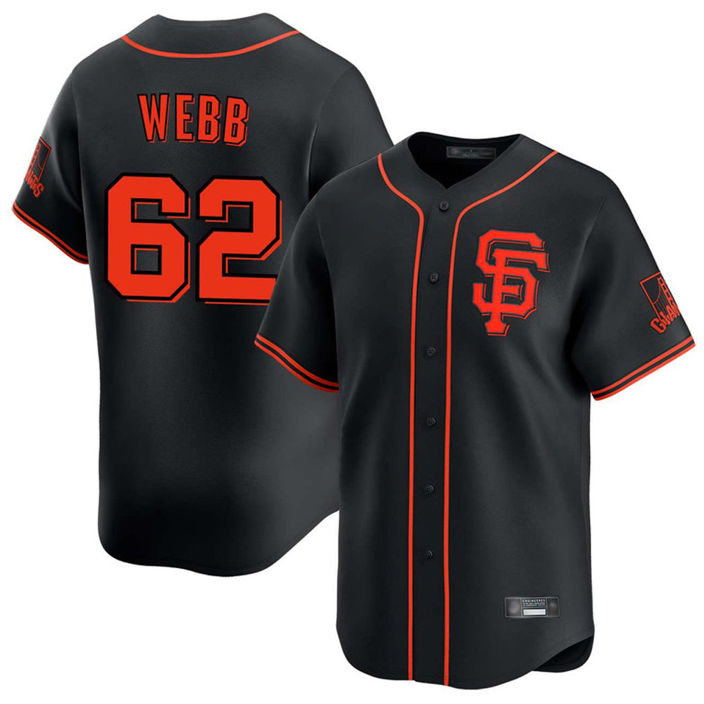Ndoa SF.Giants #62 Logan Webb Player Black Home Limited Stitched Jerseys