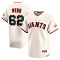Ndoa SF.Giants #62 Logan Webb Player Cream Home Limited Stitched Jerseys