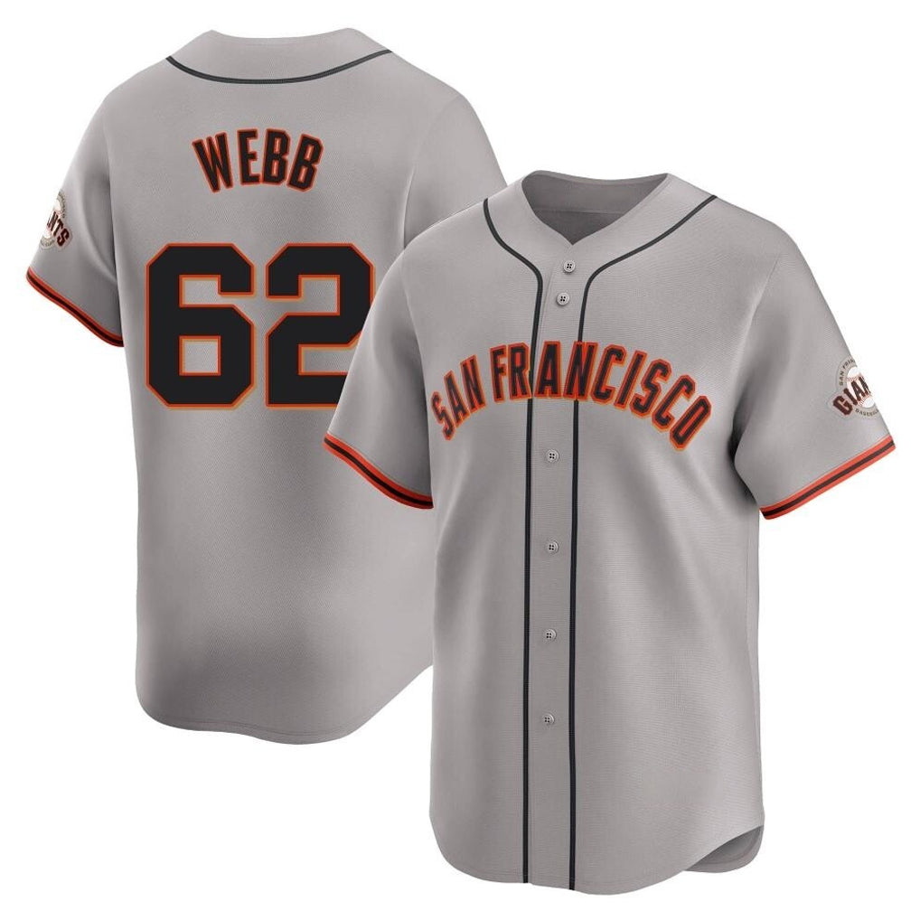 Ndoa SF.Giants #62 Logan Webb Player Gray Home Limited Stitched Jerseys
