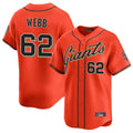Ndoa SF.Giants #62 Logan Webb Player Orange Home Limited Stitched Jerseys