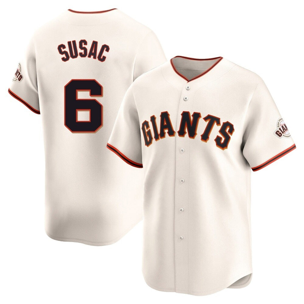 Ndoa SF.Giants #6 Daniel Susac Player Cream Home Limited Stitched Jerseys