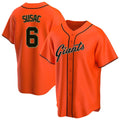 Ndoa SF.Giants #6 Daniel Susac Player Orange Home Game Stitched Jerseys