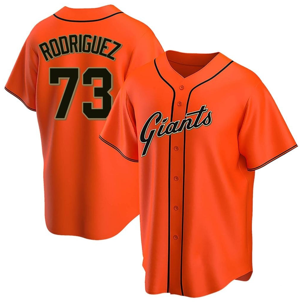 Ndoa SF.Giants #73 Randy Rodriguez Player Orange Home Game Stitched Jerseys