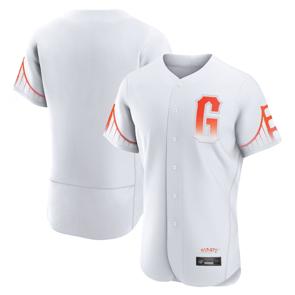 Ndoa SF.Giants Blank Player White City Connect Home Limited Elite Stitched Jerseys