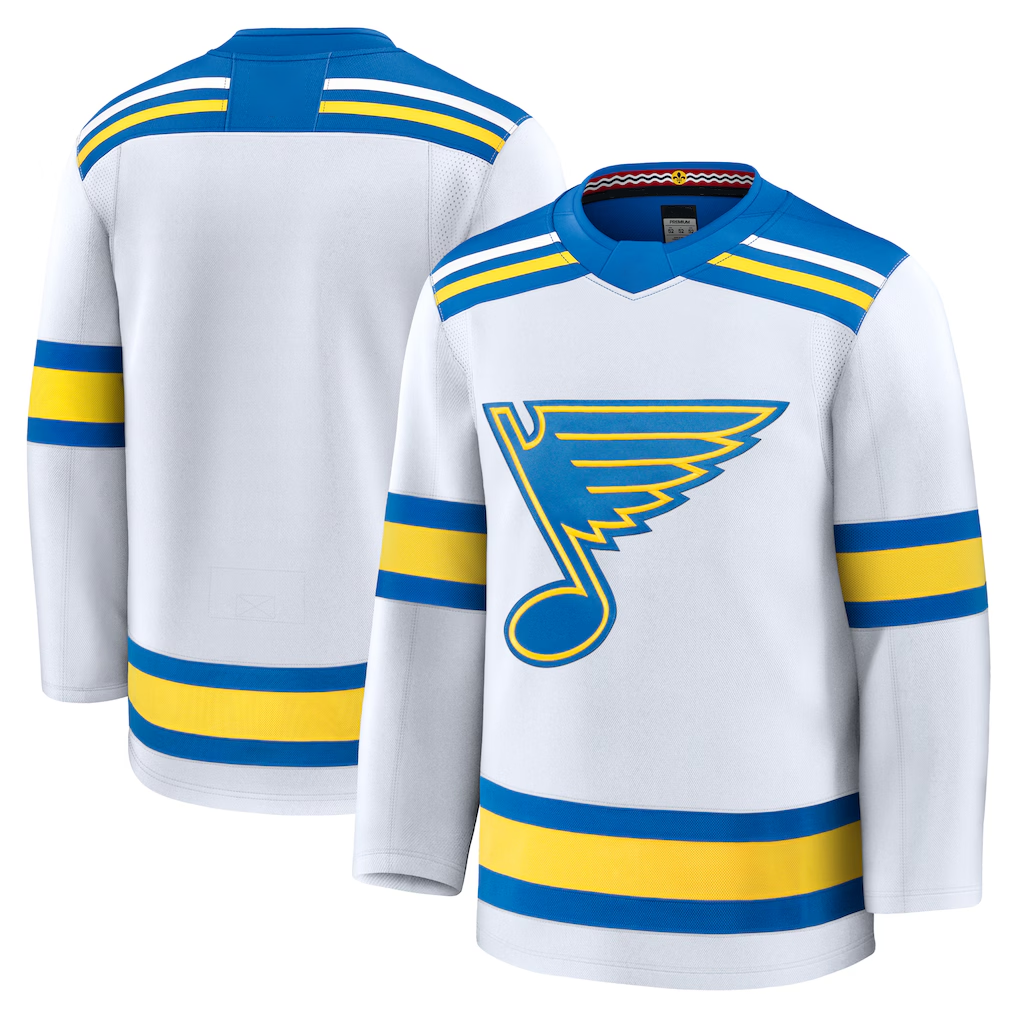 Ndoa St.L.Blues White Away Premium Jerseys