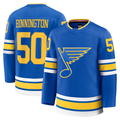 Ndoa St.L.Blues #50 Jordan Binnington Blue Home Premium Player Jerseys