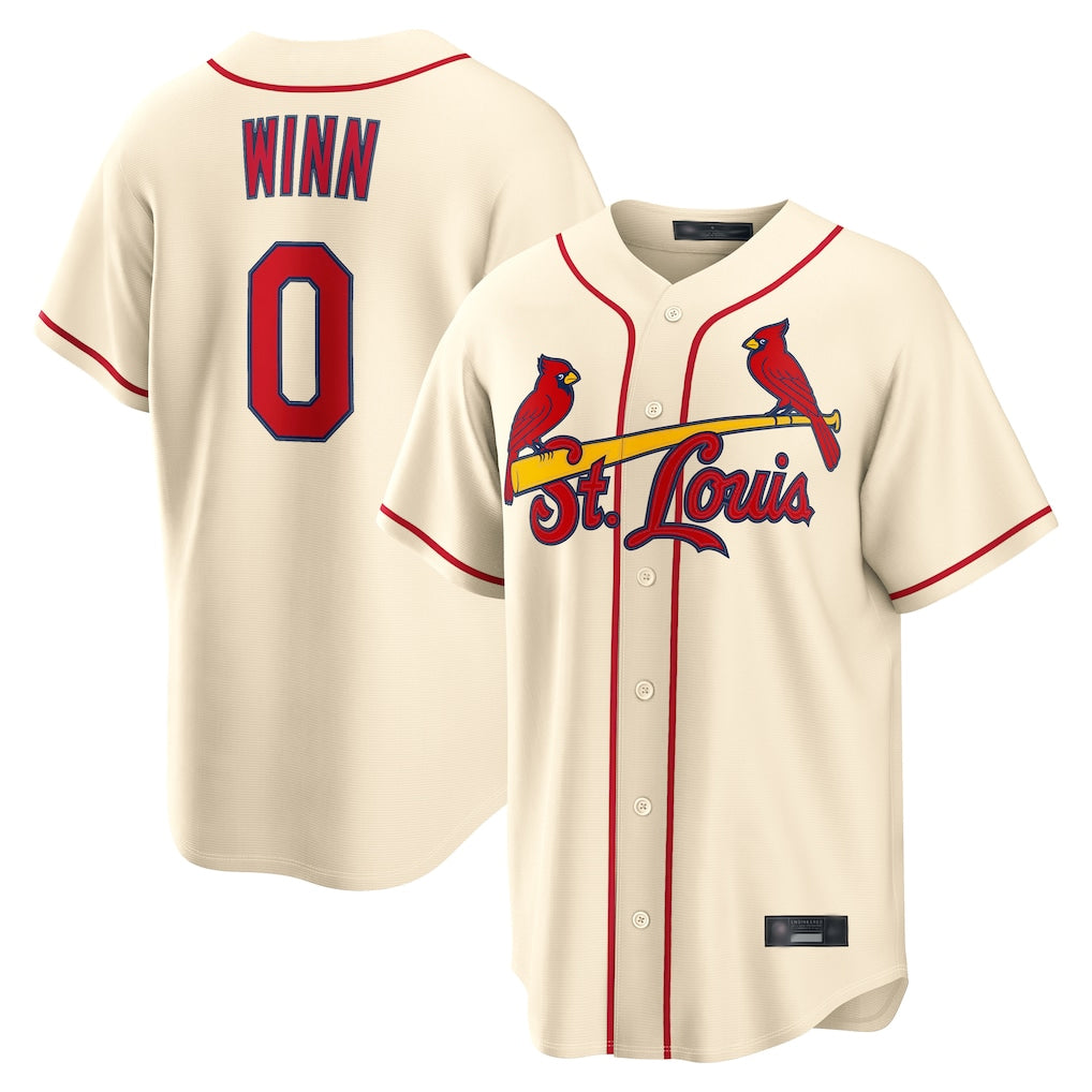 Ndoa St. Louis Cardinals #0 Masyn Winn Player Cream Home Game Stitched Jerseys