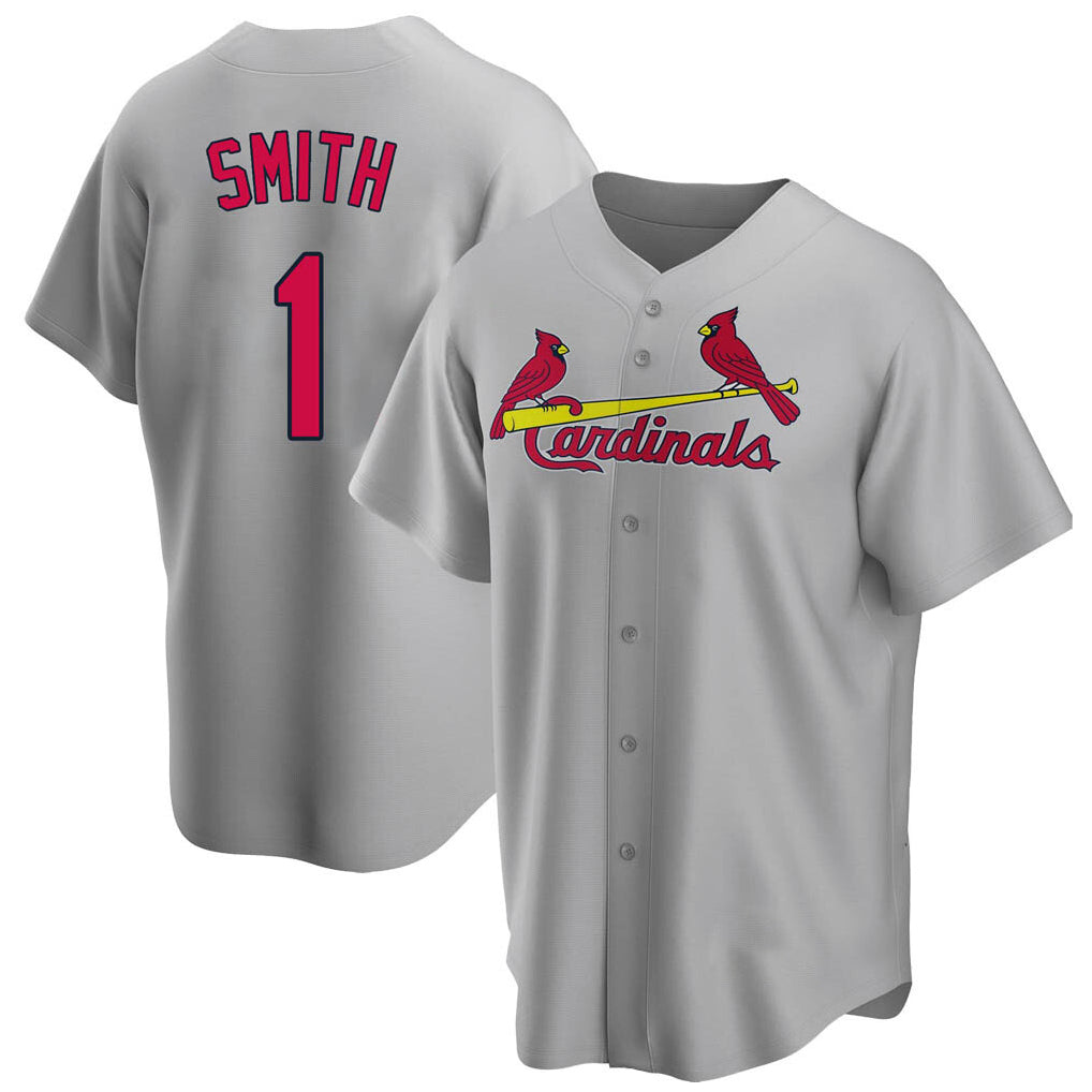 Ndoa St. Louis Cardinals #1 Ozzie Smith Player Gray Home Game Stitched Jerseys