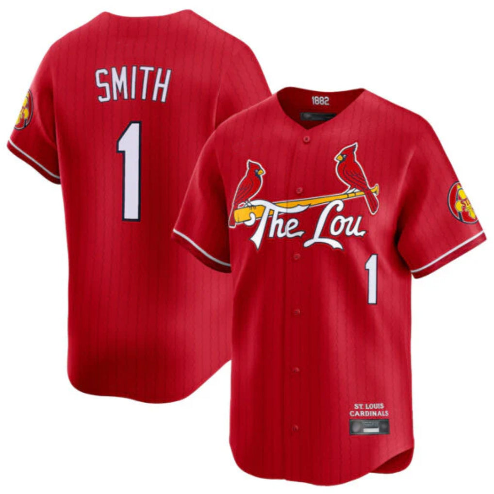 Ndoa St. Louis Cardinals #1 Ozzie Smith Player Red City Connect Limited Stitched Jerseys