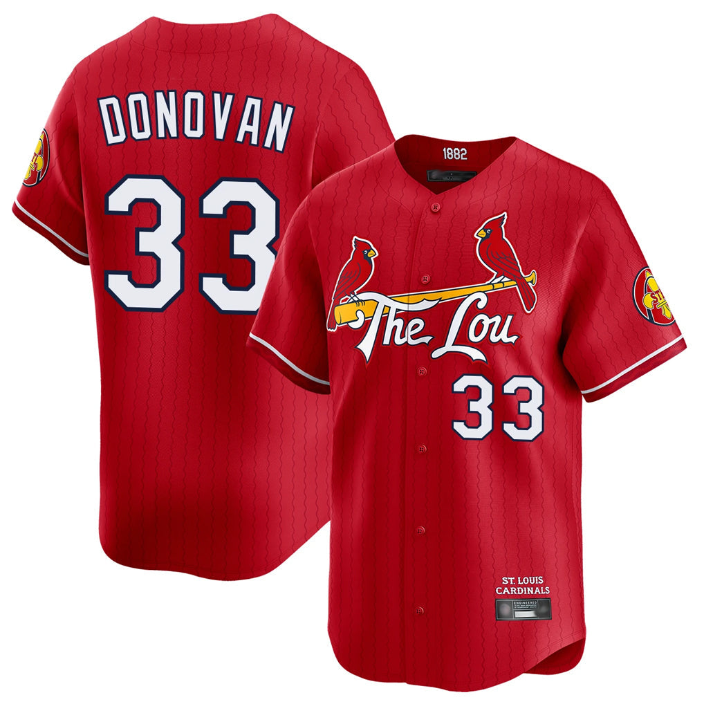 Ndoa St. Louis Cardinals #33 Brendan Donovan Player Red City Connect Limited Stitched Jerseys