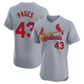 Ndoa St. Louis Cardinals #43 Pedro Pages Player Gray Home Limited Elite Stitched Jerseys