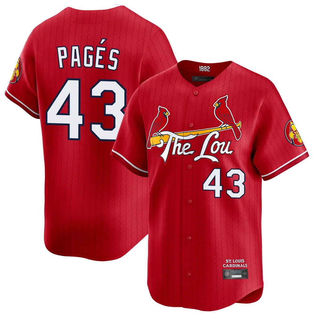 Ndoa St. Louis Cardinals #43 Pedro Pages Player Red City Connect Limited Stitched Jerseys