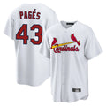 Ndoa St. Louis Cardinals #43 Pedro Pages Player White Home Game Stitched Jerseys
