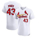 Ndoa St. Louis Cardinals #43 Pedro Pages Player White Home Limited Elite Stitched Jerseys