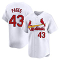 Ndoa St. Louis Cardinals #43 Pedro Pages Player White Home Limited Stitched Jerseys