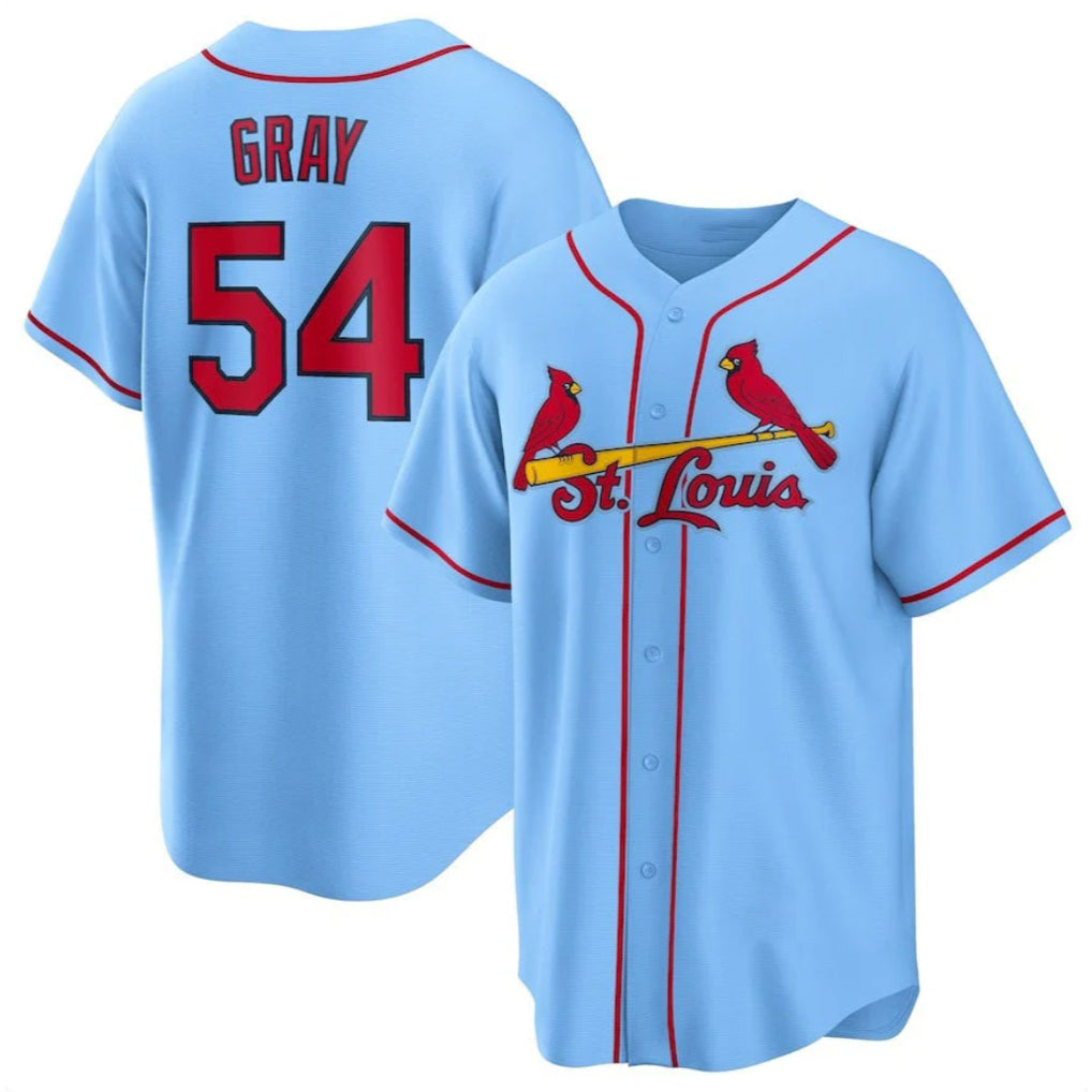 Ndoa St. Louis Cardinals #54 Sonny Gray Player Light Blue Home Game Stitched Jerseys