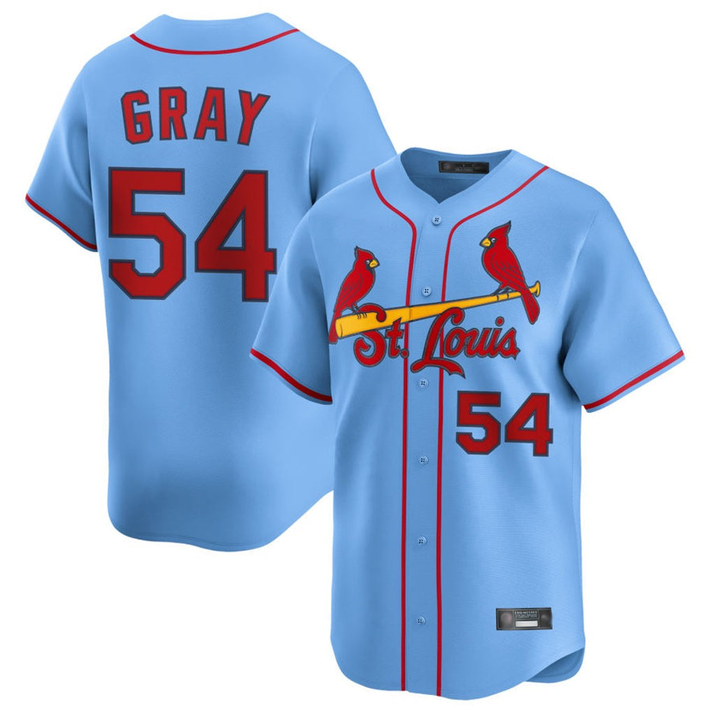 Ndoa St. Louis Cardinals #54 Sonny Gray Player Light Blue Home Limited Stitched Jerseys