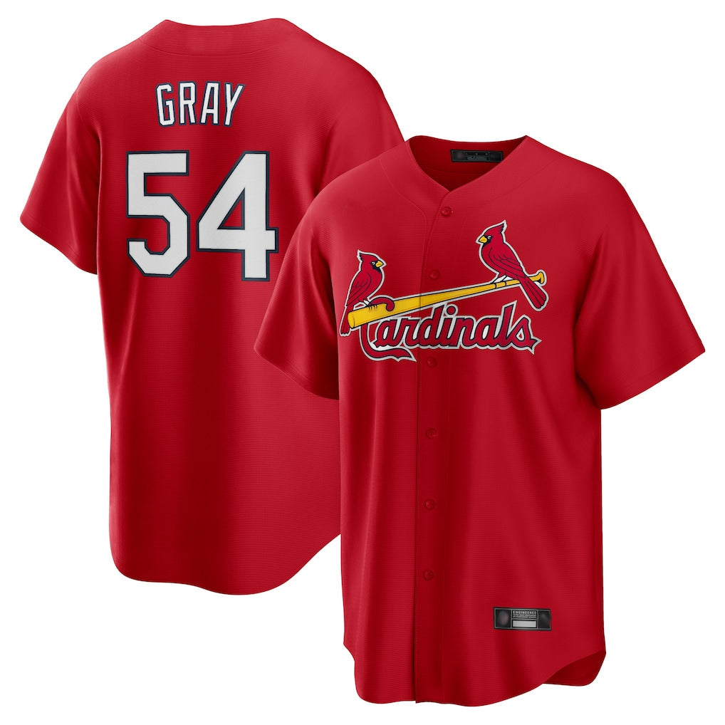 Ndoa St. Louis Cardinals #54 Sonny Gray Player Red Home Game Stitched Jerseys