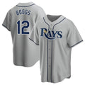 Ndoa TB.Rays #12 Wade Boggs Player Gray Home Game Stitched Jerseys