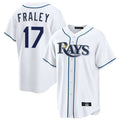 Ndoa TB.Rays #17 Jake Fraley Player White Home Game Stitched Jerseys
