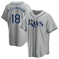 Ndoa TB.Rays #18 Shane McClanahan Player Gray Home Game Stitched Jerseys