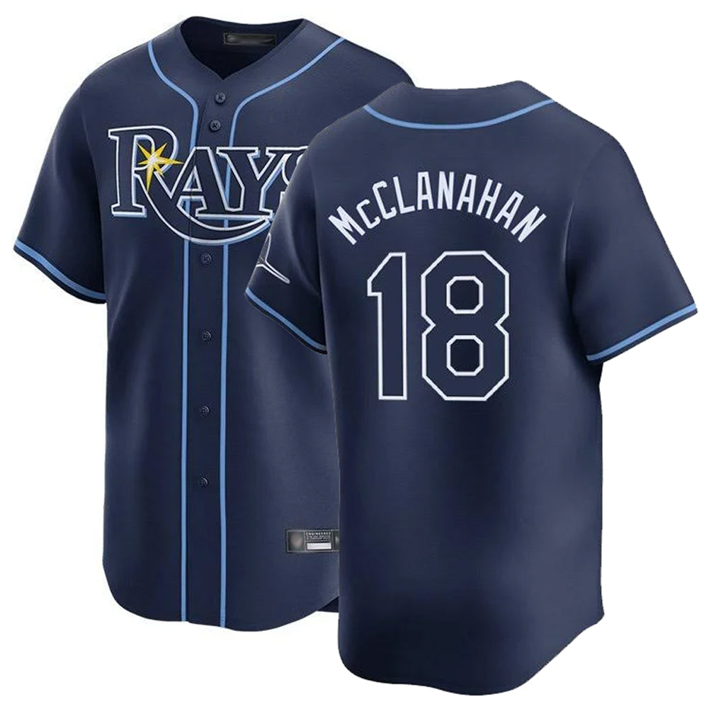 Ndoa TB.Rays #18 Shane McClanahan Player Navy Home Limited Stitched Jerseys