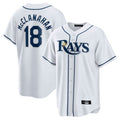 Ndoa TB.Rays #18 Shane McClanahan Player White Home Game Stitched Jerseys