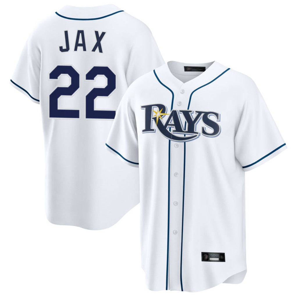 Ndoa TB.Rays #22 Griffin Jax Player White Home Game Stitched Jerseys