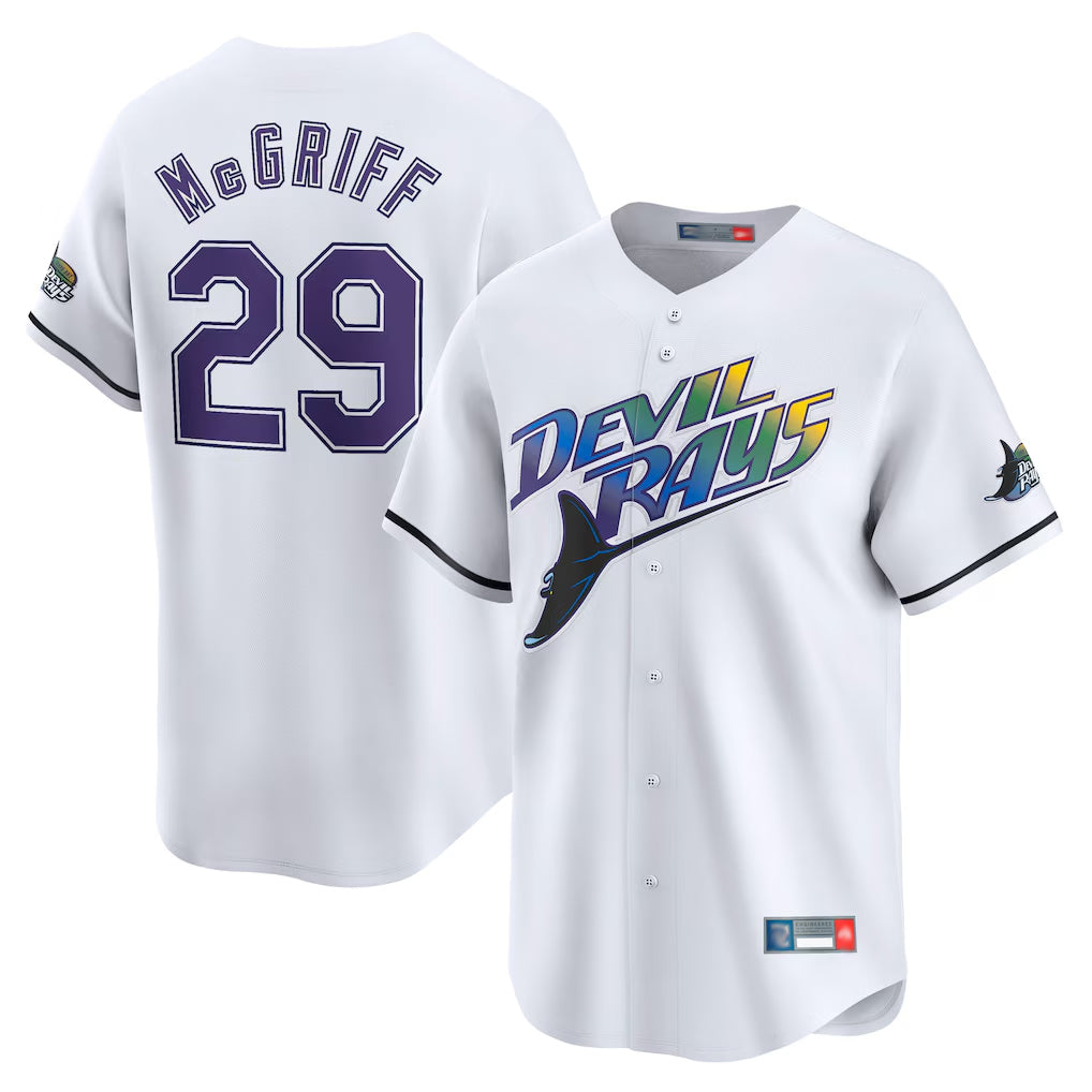 Ndoa TB.Rays #29 Fred McGriff Player White City Connect Home Stitched Jerseys
