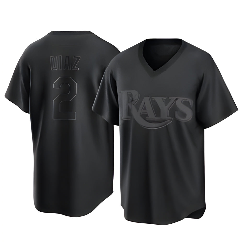 Ndoa TB.Rays #2 Yandy Diaz Player Black Home Game Stitched Jerseys