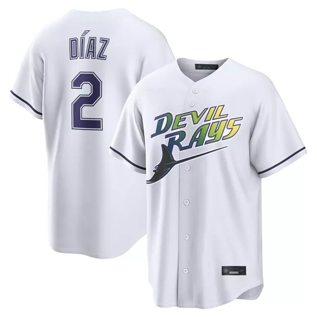 Ndoa TB.Rays #2 Yandy Diaz Player White City Connect Home Stitched Jerseys