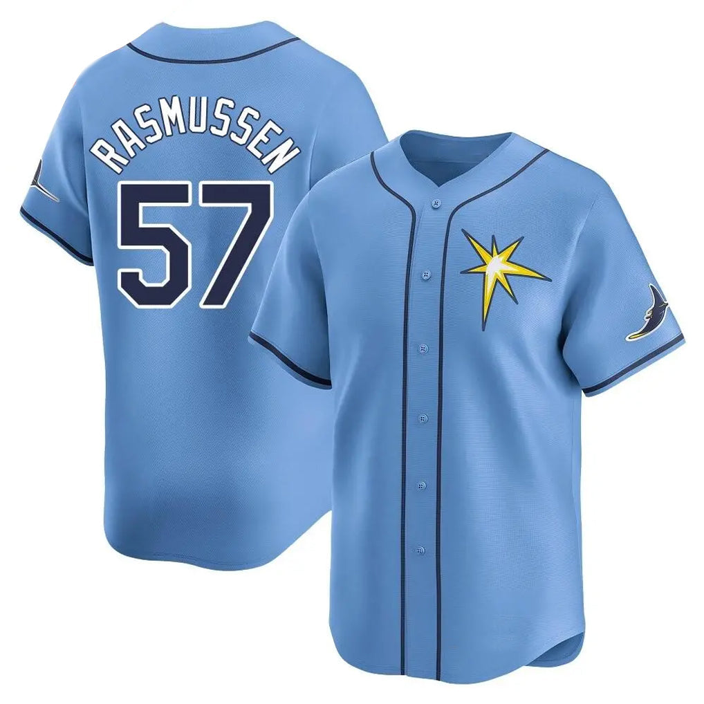 Ndoa TB.Rays #57 Drew Rasmussen Player Light Blue Home Limited Stitched Jerseys