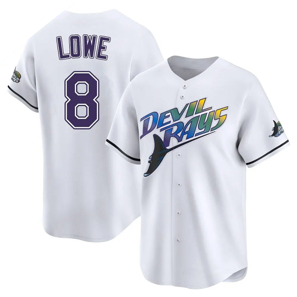 Ndoa TB.Rays #8 Brandon Lowe Player White City Connect Home Stitched Jerseys