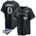 Ndoa T.Blue Jays #0 Andres Gimenez Player Black 2025 World Series Game Stitched Jerseys