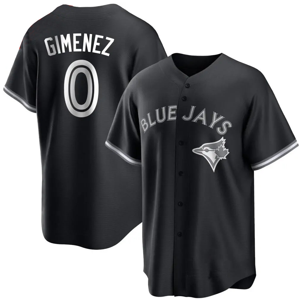 Ndoa T.Blue Jays #0 Andres Gimenez Player Black Home Game Stitched Jerseys