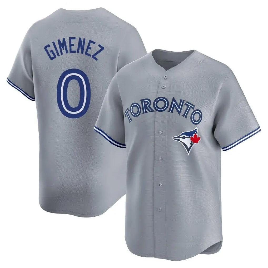 Ndoa T.Blue Jays #0 Andres Gimenez Player Gray Home Game Stitched Jerseys