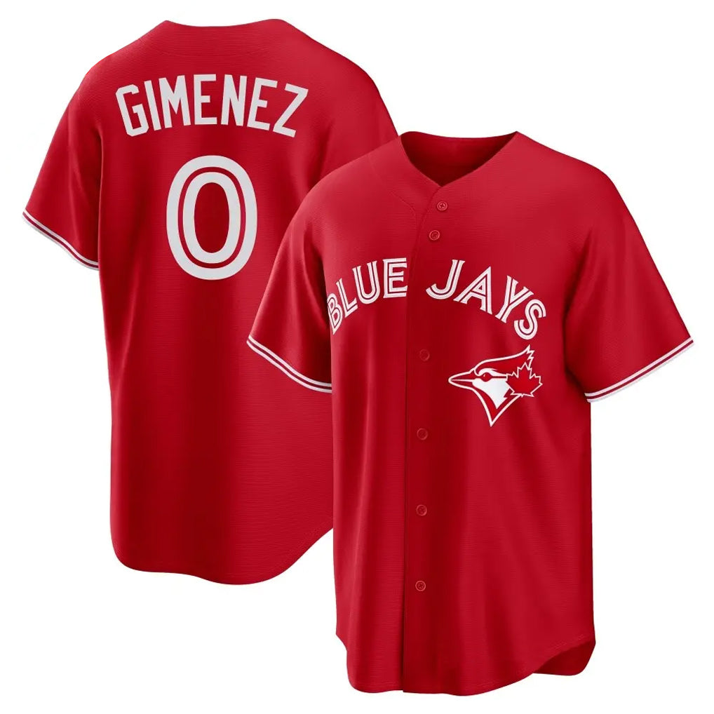 Ndoa T.Blue Jays #0 Andres Gimenez Player Red Home Game Stitched Jerseys