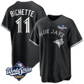 Ndoa T.Blue Jays #11 Bo Bichette Player Black 2025 World Series Game Stitched Jerseys