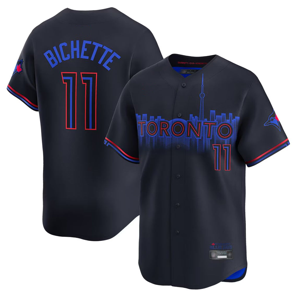 Ndoa T.Blue Jays #11 Bo Bichette Player Black City Connect Limited Home Stitched Jerseys