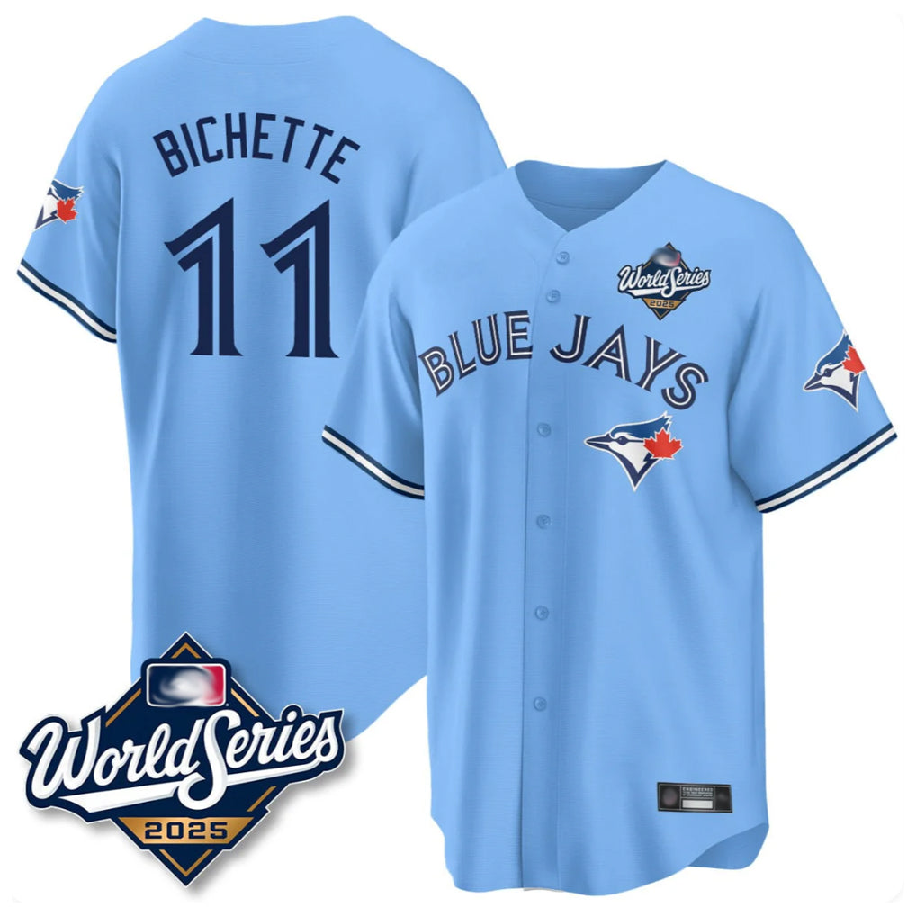 Ndoa T.Blue Jays #11 Bo Bichette Player Blue 2025 World Series Game Stitched Jerseys