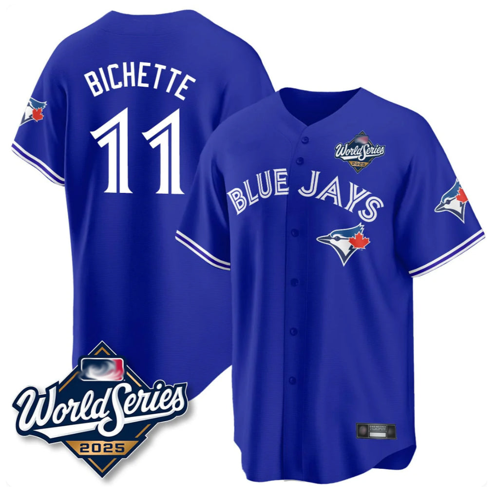 Ndoa T.Blue Jays #11 Bo Bichette Player Blue 2025 World Series Rush Limited Stitched Jerseys