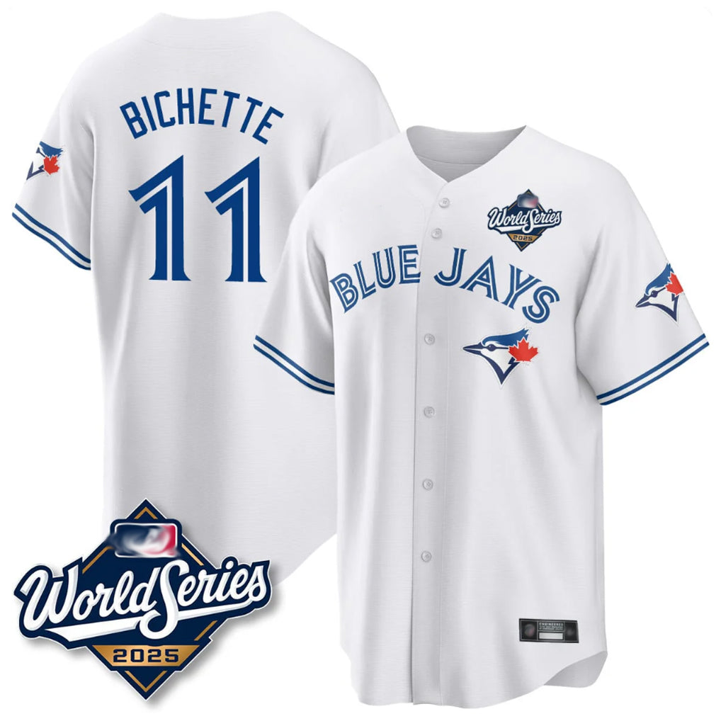 Ndoa T.Blue Jays #11 Bo Bichette Player White 2025 World Series Game Stitched Jerseys